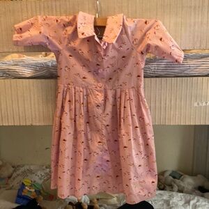 Maison Me mushroom print dress in pink.  Adorable. Cotton. Size 4